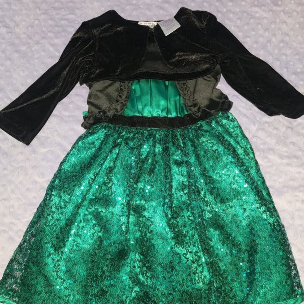 Girls Size 4 Holiday Dress + Velvet Shrug Set